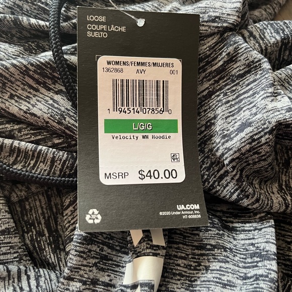 UNDER ARMOUR UA TECH SCOOP NECK LIGHTWEIGHT HOODIE NWT SZ LARGE #290 - Picture 3 of 3